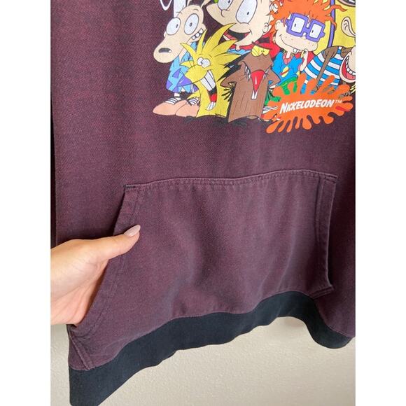 Nickelodeon Rugrats Unisex Burgundy Hooded Sweater Size XL - Picture 4 of 9